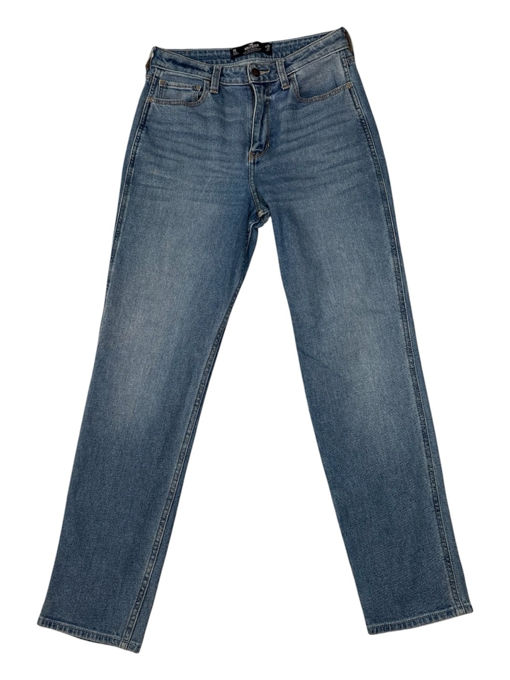 Hollister Jeans, Ultra High-Rise Mom Jeans, Medium Blue Denim, 7R, W28, 28x27 - Picture 2 of 10